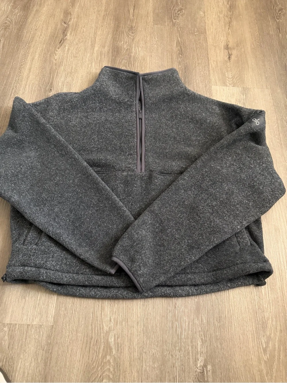 ALO Yoga the set Charcoal Gray Cozy Lined Hoodie